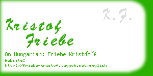 kristof friebe business card